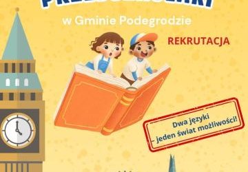Rekrutacja dzieci do projektu  „Let’s play! Dwujęzyczne przedszkolaki w Gminie Podegrodzie”