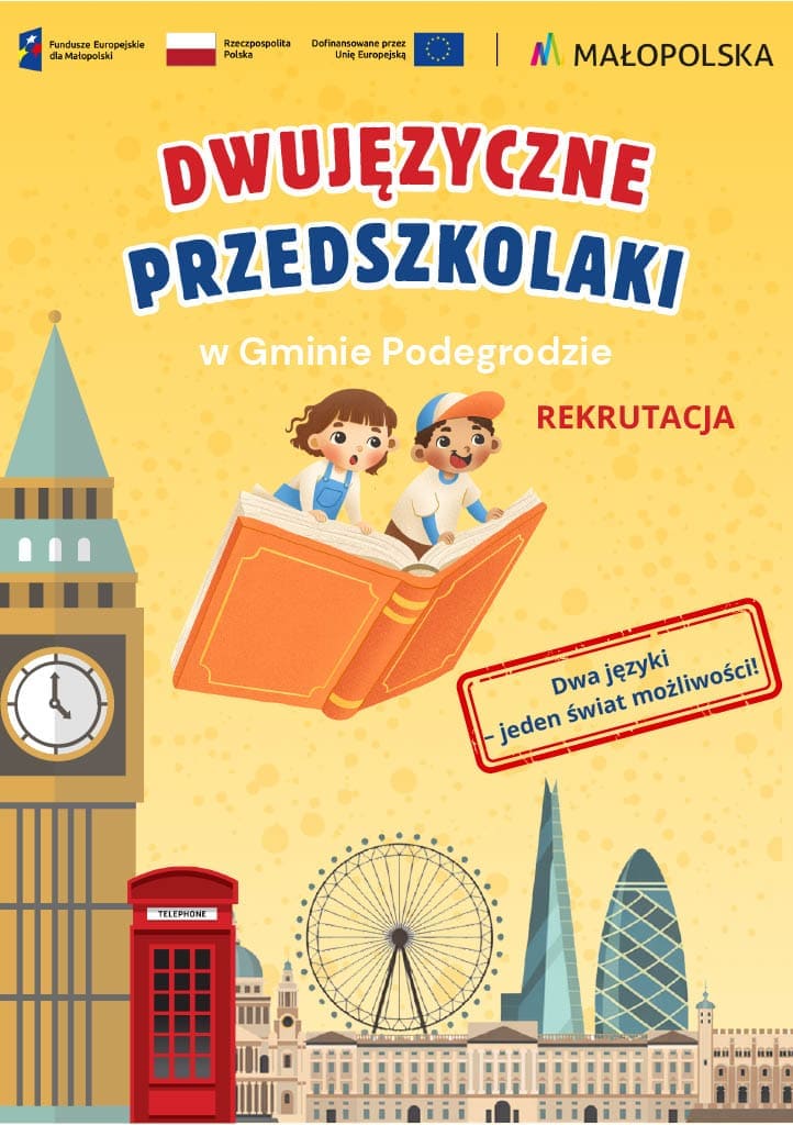 LISTA RANKINGOWA DZIECI ZAKWALIFIKOWANYCH   DO UCZESTNICTWA W PROJEKCIE „Let’s play! Dwujęzyczne przedszkolaki w Gminie Podegrodzie”  W ROKU SZKOLNYM 2026/2027
